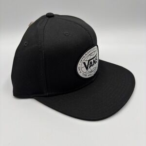 Vans Mens International Sole Snapback Hat Black Flat Bill VN0A46MWBLK OS NWT